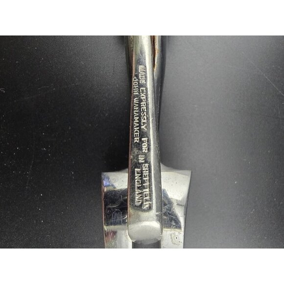 Vintage John Wanamaker for Sheffield England 10" Carving Fork Pistol Handle - Picture 4 of 5